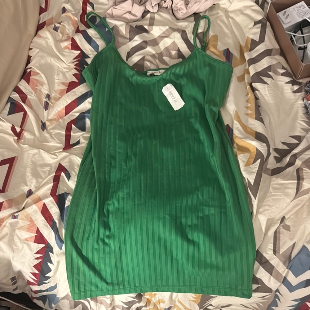 Better Be Green Ribbed Maxi Dress